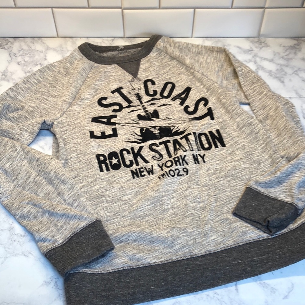 Cat & Jack East Coast Rock Station Gray Long Sleeve Shirt